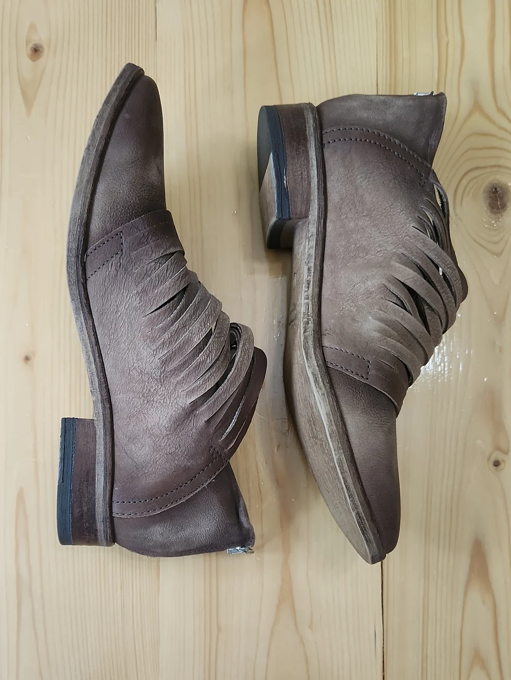 NWOT Free People Lost Valley Ankle Booties Strappy Italian Leather Size 8 / 38 - Picture 15 of 16